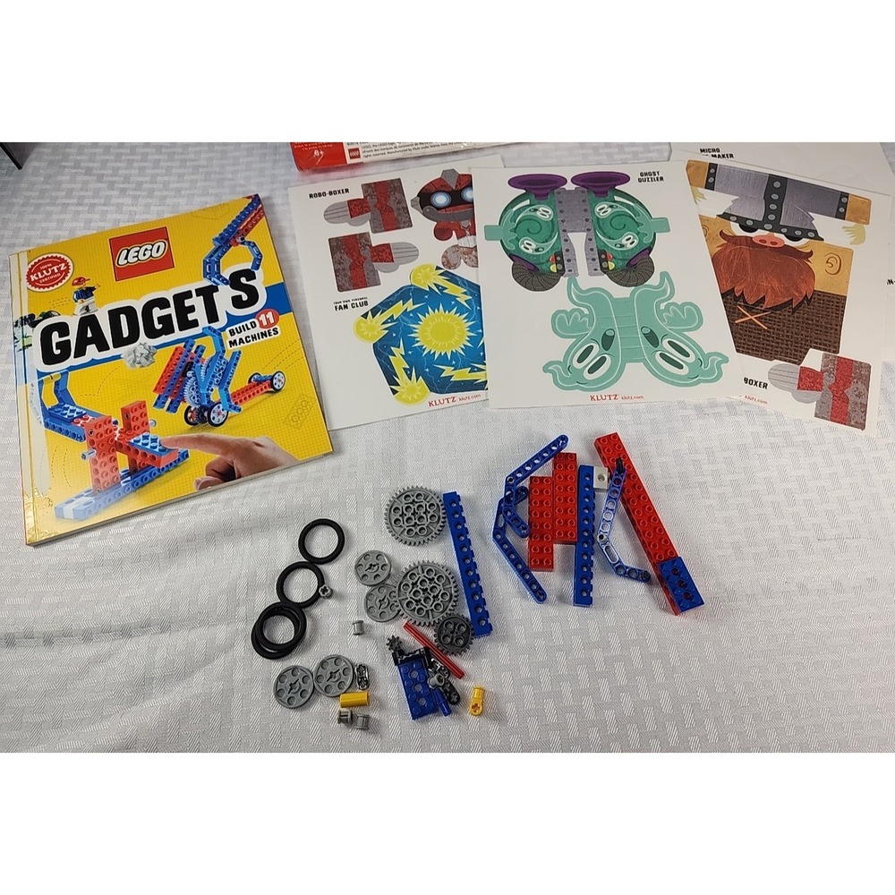 Lego Gear Bots Klutz Certified Create 8 Machines 64 Page Book & 60 Lego Elements